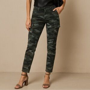 J.Crew Camouflage Camo Pants Army Green Slim Utility Pockets Size 29
